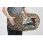 Fun Stackable Wicker Cat Hideaway House - Interactive Play Rattan Cat House for Indoor Cats Kitty, Pet Friendly Top/Side House Entry, Cat Bed Enclosed