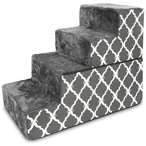 Made in USA Foldable Pet Steps/Stairs with CertiPUR-US Certified Foam for Dogs and Cats by Best Pet Supplies Made in USA Foldable Pet Steps/Stairs with CertiPUR-US Certified Foam for Dogs and Cats by Best Pet Supplies