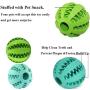 BID Dog Ball Toys Pet Tooth Cleaning/Chewing/Playing,IQ Treat Ball Food Dispensing Toys 2 Non-Toxic Soft Rubber Ball 2.8 inch