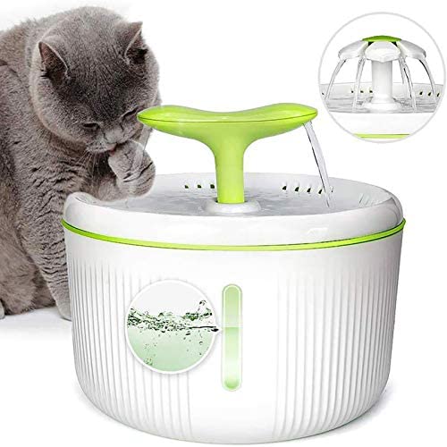 CHZHENG Pet Water Dispensers, 2l Automatic Pet Cat Water Fountain Ultra Quiet Dog Drinking Fountain Drinker Feeder Bowl