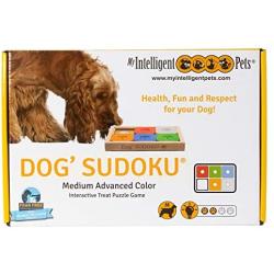 My Intelligent Pets Interactive Dog Toy Made of Wood Dog Sudoku 6 Fields