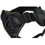Dean & Tyler Black with Yellow Trim Fun Dog Harness with Padded Chest Piece, Mobility Dog, Small, Fits Girth Size 22-Inch to 27-Inch