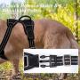 Funfox Dog Harness No Pull Pet Harness, Adjustable Dog Vest for Easy Walking, Breathable Oxford Material, Reflective Strips with Metal Front Clip for Control Small Medium Large Breed Dogs