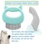 2 Pieces Pet Shell Comb Pet Hair Removal Comb Leo Paw Cat Comb Massager Pet Grooming Brush Shedding Brush for Dog Cat Hair for Removing Matted Fur, Knots and Tangles (blue+pink)