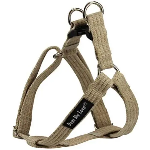 Cotton Web Adjustable Dog Step-in Harness 4 Sizes Beige Cotton Web Adjustable Dog Step-in Harness 4 Sizes Beige