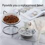 Jemirry Cat Food Bowls, Raised Cat Bowls for Food and Water, Ceramic Cat Dishes for Cat and Little Dogs, Stress Free, Backflow Prevention