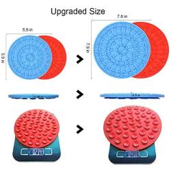 BNUNWISH Dog Lick Pad Washing Distraction Device Slow Feeder Lick Mat, 7.8 Inch in Diameter, Set of 2, with Strong Suction for Pet Bathing, Grooming and Dog Training