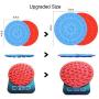 BNUNWISH Dog Lick Pad Washing Distraction Device Slow Feeder Lick Mat, 7.8 Inch in Diameter, Set of 2, with Strong Suction for Pet Bathing, Grooming and Dog Training