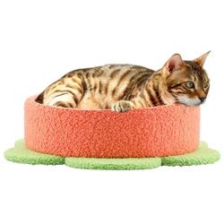 Cat Bed Small Dog Bed 12Inch Soft Flower Round Pet Beds Indoor for Cats Kitty