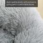 Hopeseily Dog Round Beds Comfortable Donut Dog Bed for Large Medium Dogs, Anti-Slip, Waterproof Base, Machine Washable, Faux Fur Cushion Bed