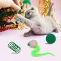 QKURT 6pcs/ Pack Christmas Stocking Dog Toys, Xmas Pet Chew Toy Set for Cat Small Dogs Puppy, Interactive Christmas Pet Stocking