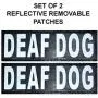 Doggie Stylz Set of 2 Reflective Deaf Dog Removable Patches with Hook Backing for Working Dog Harnesses & Vests. Durable and Interchangeable - Comes in 3 Sizes Small, Medium and Large Doggie Stylz Set of 2 Reflective Deaf Dog Removable Patches with Hook Backing for Working Dog Harnesses & Vests. Durable and Interchangeable - Comes in 3 Sizes Small, Medium and Large