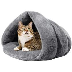 Mojonnie Cat Cuddle Cave Bed Self-Warming Cat Sleeping Bed Winter Pet Bed Cozy Sleeping House for Indoor Cats and Puppy