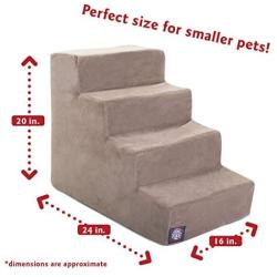 Majestic Pet Velvet Suede Pet Stairs, Foam Feeling Pet Step, Steps for Dogs & Cats, Puppy & Kitty Ramp