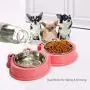 Durable Stainless Steel Dog Bowl Food Water Feeder Non-Slip Design Resistant Silicone Mat Non Slip Design Prevent Slipping for Little Size Dogs/Cats Like Chihuahua/Bulldog/Poodle and More (Pink) Durable Stainless Steel Dog Bowl Food Water Feeder Non-Slip Design Resistant Silicone Mat Non Slip Design Prevent Slipping for Little Size Dogs/Cats Like Chihuahua/Bulldog/Poodle and More (Pink)