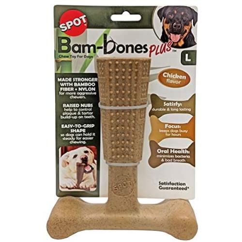 SPOT Bambone Plus Chew Toy for Dogs Chicken 7'', Assorted, Model:54492