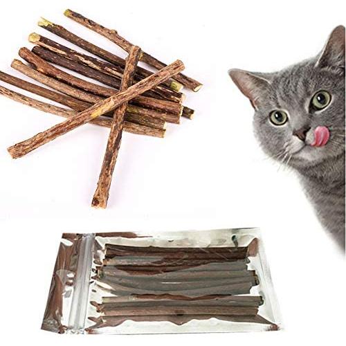 Qianren Pure Natural Catnip Pet Cat Toy Molar Toothpaste Branch Stick Cleaning Teeth Silvervine Cat Snacks Sticks Pet Cat Supplies