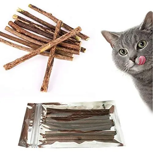 Qianren Pure Natural Catnip Pet Cat Toy Molar Toothpaste Branch Stick Cleaning Teeth Silvervine Cat Snacks Sticks Pet Cat Supplies Qianren Pure Natural Catnip Pet Cat Toy Molar Toothpaste Branch Stick Cleaning Teeth Silvervine Cat Snacks Sticks Pet Cat Supplies