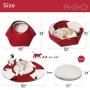 LumoLeaf Cat Bed Cave for All Indoor Cats, Cozy Handmade Felt Cat Cave Bed with Double Side Removable Pillow for All Season use, DIY Convertible to Hideout Cave or Sleeping Bed.