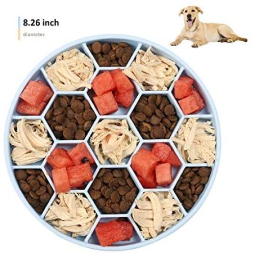 homxhandy Slow Feeder Dog Bowl, Non-Slip Silicone Puzzle Bowl, Anti-Gulping Pet Slow Feeder Dishes, Interactive Bloat Stop Dog Bowls, Anti Choking Dog Slow Feeder Bowl