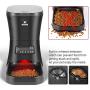 HICTOP Automatic Pet Feeder | Auto Pet Dog Timed Programmable Food Dispenser Feeder for Medium Small Pet Puppy Kitten - Portion Control Up to 4 Meals/Day 7L(Black)