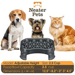 Neater Pet Brands – Neater Raised Slow Feeder – Elevated Dog Bowl and Adjustable Food Height (2.5 Cup, 6 Cup and Double Diner/w Water Bowl)