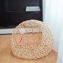 WWYM Four Seasons Universal Cat Litter Semi-Open Large Pet Bed Toy Removable and Washable Rattan Kennel