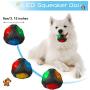 3 Pieces Light Up Squeak Dog Balls LED Squeaker Ball Dog Bouncy Squeaky Ball Interactive Pet Toy Ball for Teeth Cleaning Chewing Biting (Black)