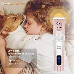 JOYO Dog Clippers, Dog Grooming Clippers Low Noise Professional Dog Clippers for Grooming 2-Speed Rechargeable Pet Clipper Kit with LED Light, Heavy Duty Dog Grooming Kit for Dogs Cats Pets