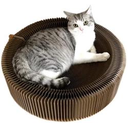 Alfie Pet - Yael Cat Scratcher Cardboard, Collapsible Cat Scratcher Lounge Bed with High Density Recycled Corrugated Kitty Scratching Pad Cats Turbo Toys