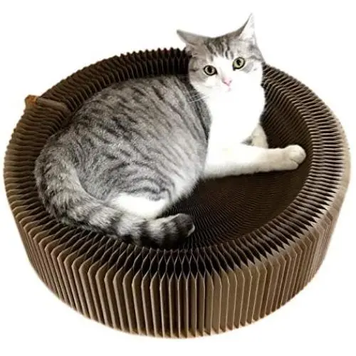 Alfie Pet - Yael Cat Scratcher Cardboard, Collapsible Cat Scratcher Lounge Bed with High Density Recycled Corrugated Kitty Scratching Pad Cats Turbo Toys Alfie Pet - Yael Cat Scratcher Cardboard, Collapsible Cat Scratcher Lounge Bed with High Density Recycled Corrugated Kitty Scratching Pad Cats Turbo Toys