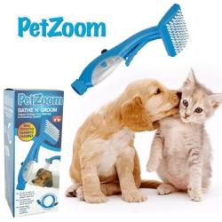 Pet Zoom Bath and Groom Brush for Dogs