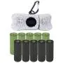 Bling Dog Poop Bag Holder with Bonus 150pcs Dog Poop Waste Bags and Metal Carabiner Clip, Bling Rhinestone Poop Bag Leash Dispenser for Pet Dog Doggy. (Sliver)