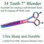 Moontay 7 Inches Dog Grooming Scissors Set, Reversible Thinning, Chunking, Curved, Straight Cat Pet Fur Trimming Blender Chunker Shears for Grooming Full Body, Professional Quality Moontay 7 Inches Dog Grooming Scissors Set, Reversible Thinning, Chunking, Curved, Straight Cat Pet Fur Trimming Blender Chunker Shears for Grooming Full Body, Professional Quality