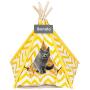 Bonnlo Pet Teepee Dog(Puppy) & Cat Bed - Portable Dog Tents & Pet Houses for Puppy or Cat with Thick Cushion and Blackboard