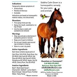 Siddha Remedies Calm Down for Pets | Natural Homeopathic Remedy Calms Dogs, Cats, Furry Pets | Naturally Calms Excitable, Restless Pets in Stormy Weather | Supports Stronger Health