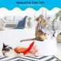 FPVERA 2 Pack Electric Fish Cat Toy Realistic Plush Moving Wagging Fish Cat Toys Simulation Interactive Cat Kitten Toys Perfect cat Kitty Kitten Gift for Grabbing, Biting, Chewing and Kicking