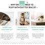 Interactive Cat Toys Ball Best Smart Cat Interactive Toys Automatic Self-Rotating and USB Rechargeable LED Light Cat Electronic Toy Ball for Indoor Cats Kitten Exercise Toys