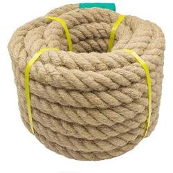 Aoneky Jute Rope - 1.18/1.5/2 Inch Twisted Hemp Rope for Crafts, Climbing, Anchor, Hammock, Nautical, Cat Scratching Post, Tug of War, Decorate (7/8 Inch x 96 Feet)