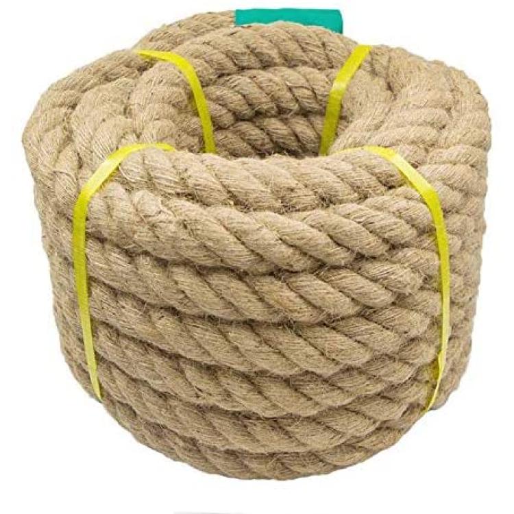 Aoneky Jute Rope - 1.18/1.5/2 Inch Twisted Hemp Rope for Crafts, Climbing,  Anchor, Hammock, Nautical