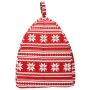 Hollypet Self-Warming 2 in 1 Foldable Comfortable Triangle Cat Bed Tent House, Red Snow