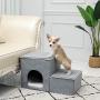 Made4Pets Dog Steps Dog Stairs Pet Ramp Portable Home Ladder with A Deluxe Condo and Pet Toy Storage Box