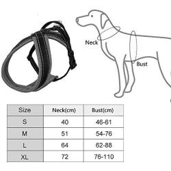 PENIVO Dog Harness for Large Dogs,No-Pull Mesh Vest Adjustable Chest Pet Reflective Harness for Medium Dogs Running and Walking Outdoor