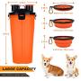 Dog Water Bowls Dog Travel Water Bottle Portable Dog Water Dispenser and Food Container Outdoor Leak-Proof Cup with 2 Collapsible Dog Bowls for Walking HikingTravelling Camping