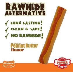 Nylabone Power Chew Rawhide Roll Alternative Chew Toy Peanut Butter Flavor X-Large/Super - 50+ lbs.