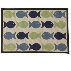 PetRageous Kool Fishies Tapestry Mat Feeder, 13 x 19/Small