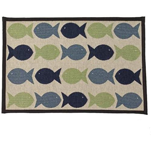 PetRageous Kool Fishies Tapestry Mat Feeder, 13 x 19/Small