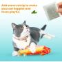 ZooZoo Tropical Fish Realistic Floppy Catnip Plush Cat Toy Built-In Sensor Touch Activate Auto Standby, Electronic USB Battery Wiggle Pet Simulation Happy Healthy Interactive Silvervine Washable Cover