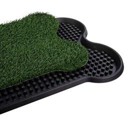 Paws Synthetic Grass Pet Potty Trainer for Dogs, 27 x 17 inches, Dark Green (79163)