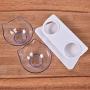 JUILE YUAN Cat Raised Stand Double Transparent Plastic Bowl,Pet Feeding Bowl | Pet Food Water Feeder Bowl for Cats and Dogs ，Cute Cat Face Elevated Double Bowl 15 Degree Tilted Design Neck Guard